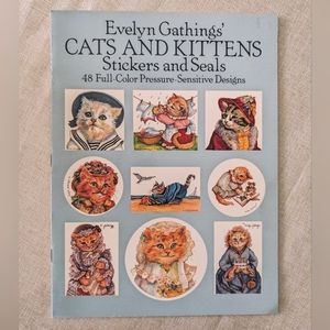 1988 Cats & Kittens Stickers & Seals by Evelyn Gathings. 48 Designs Not Used